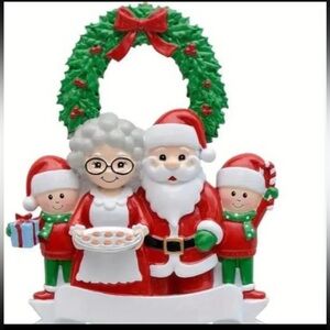 Custom 2D Santa & Mrs. Claus Family Ornament
